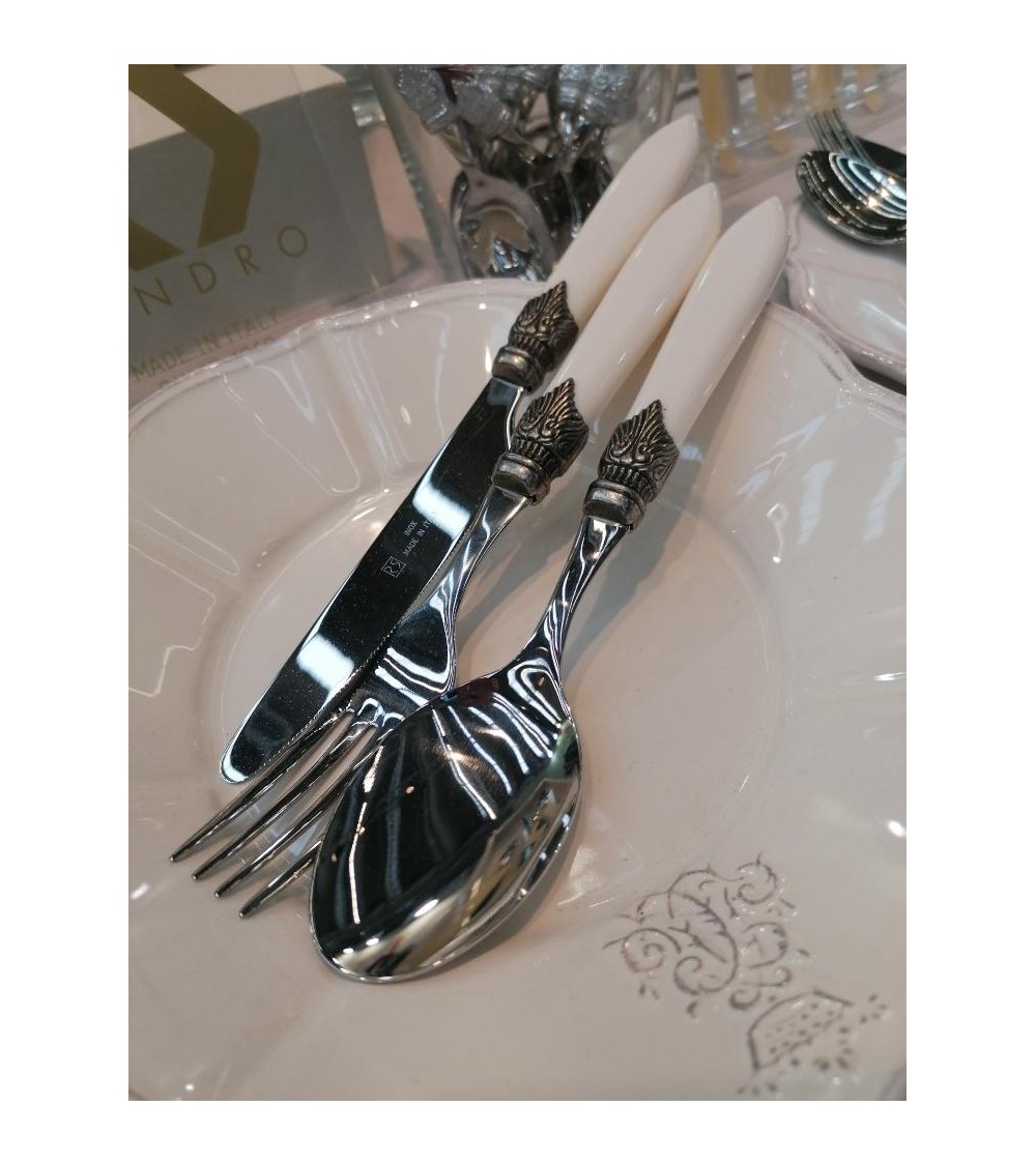Laura 24pz Posate Rivadossi Sandro per Sei Persone - Made in Italy - Scatola Regalo - 