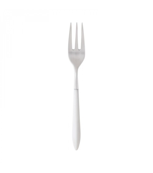 Casa Bugatti Ares : Dessert Fork - Modern Design Cutlery - White
