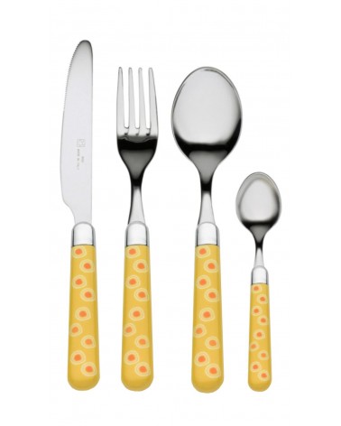 Naif Pop - Posate Rivadossi Sandro - Set 24pz - giallo