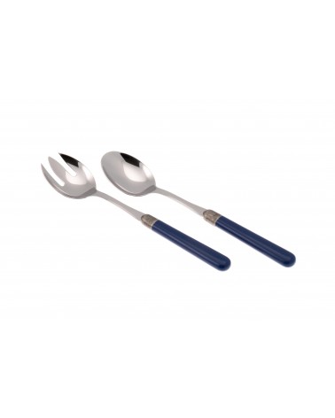 Osteria Modernes farbiges Besteck – Set mit 2 Salatteilen – Rivadossi Sandro – Blau