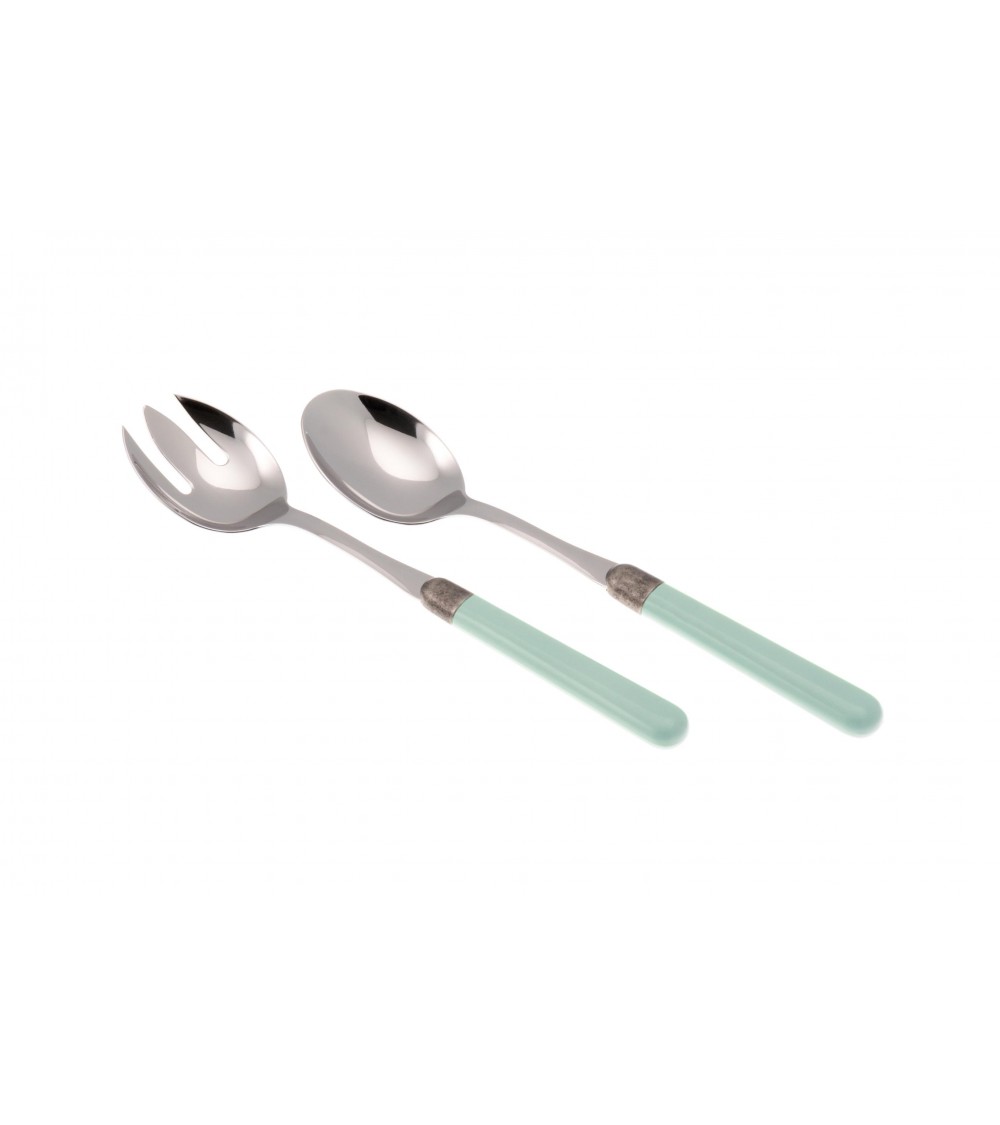 Osteria Posate Colorate Moderne - Set 2 Pz Insalata - Rivadossi Sandro - verde acqua tiffany