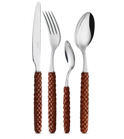 Intreccio Besteck 24 Teile - Neva Posateria Creativa - braun