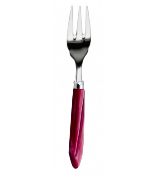 Fourchette à poisson - Agata - Couverts modernes en nacre - Rivadossi Sandro - couleur manche bordeaux