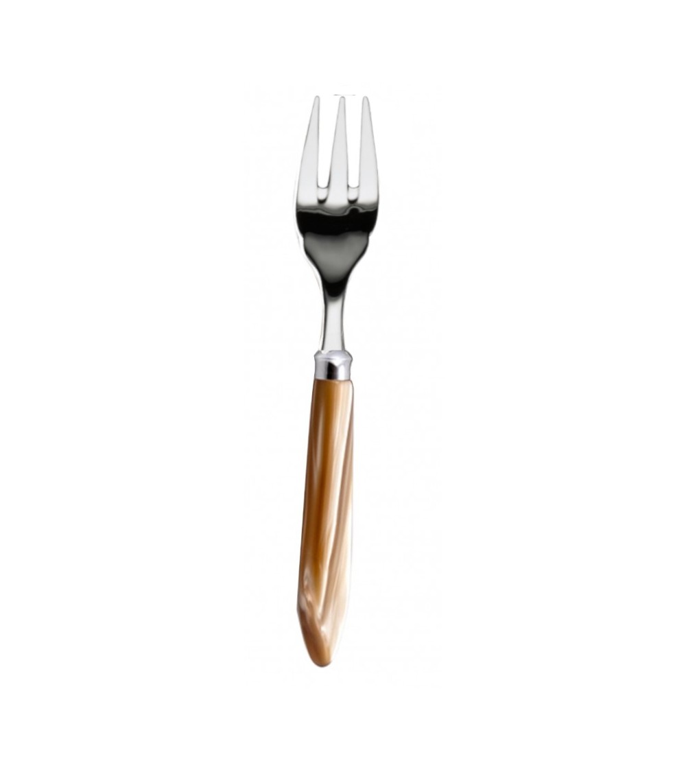 Fischgabel – Agata – Modernes Perlmuttbesteck – Rivadossi Sandro – Grifffarbe Champagner