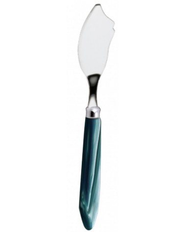 Fischmesser - Agata - Modernes Perlmuttbesteck Rivadossi Sandro - grüne Grifffarbe