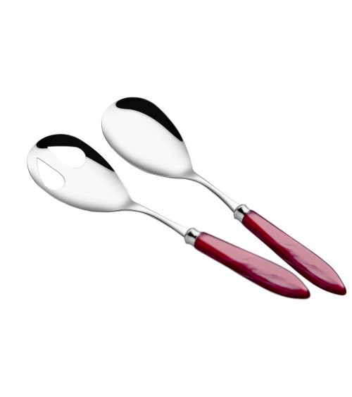 Salad Cutlery Set 2pcs - Agata - Modern Mother of Pearl Cutlery Rivadossi Sandro -