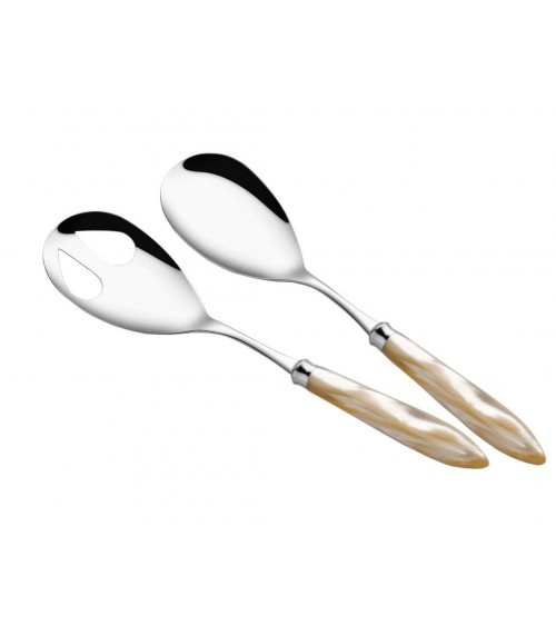 Salatbesteck-Set 2-teilig - Agata - Modernes Perlmuttbesteck Rivadossi Sandro -
