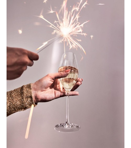 Flûte 24cl Verre Tourbillon en Verre Cristallin - Coffret de 4 Pièces - Cristal d'Arques -