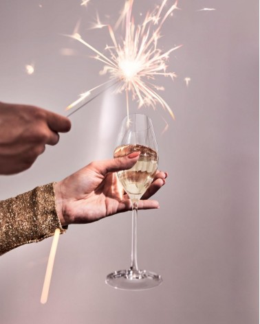 Flûte 24cl Verre Tourbillon en Verre Cristallin - Coffret de 4 Pièces - Cristal d'Arques -