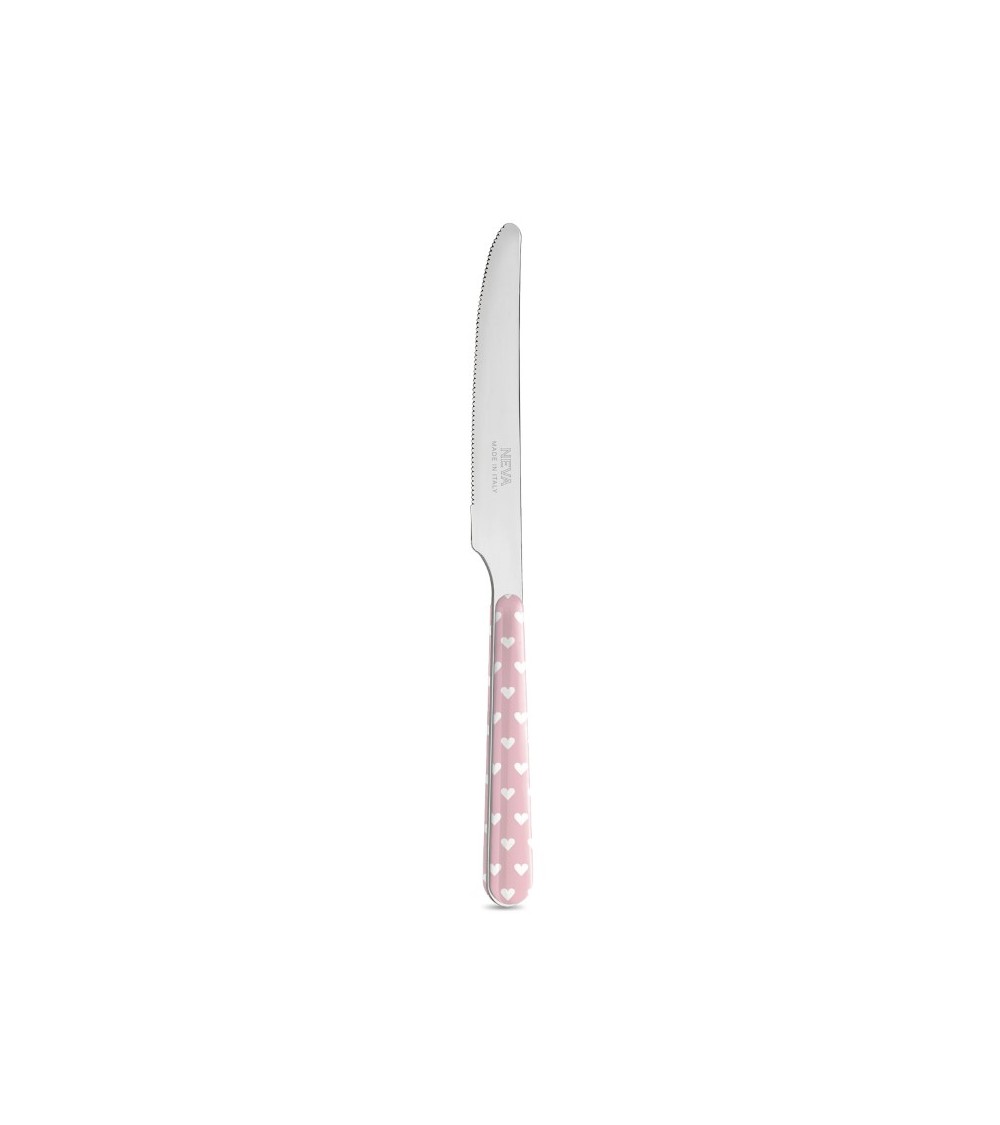 Obstmesser mit Herzdekoration - Neva Posateria Creativa - rosa