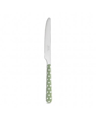 Coltello Frutta Decoro Cuoricini - Neva Posateria Creativa - salvia
