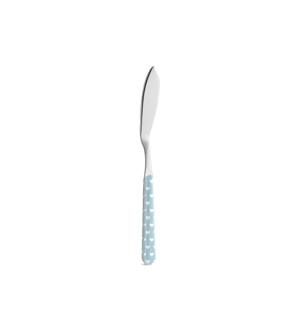 Fish Knife Hearts Decoration - Neva Posateria Creativa - blue