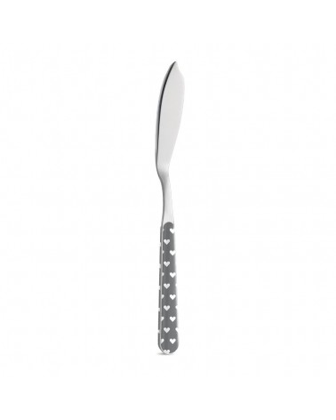 Fish Knife Heart Decor - Neva Posateria Creativa - grey