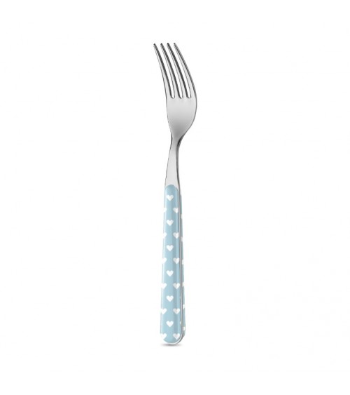 Neva Posateria Creativa - Hearts - Table Fork - blue