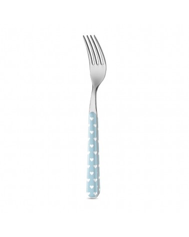 Neva Posateria Creativa - Cuoricini - Forchetta Tavola - azzurro