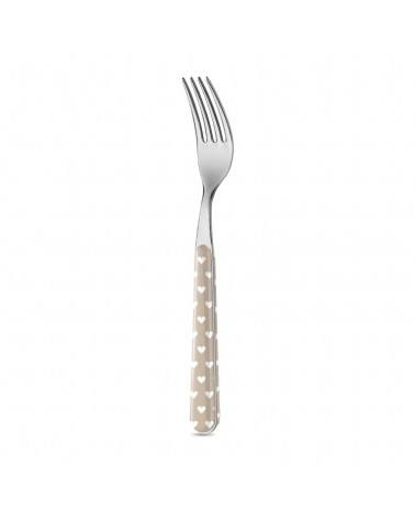 Neva Posateria Creativa - Hearts - Table Fork - dove