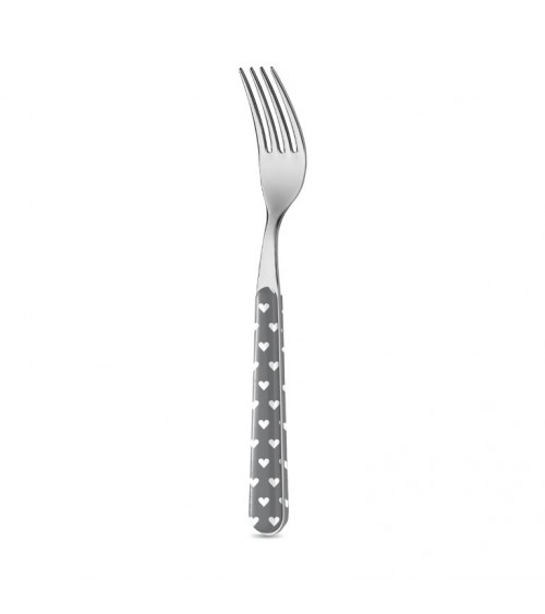 Neva Posateria Creativa - Cuoricini - Forchetta Tavola - grigio