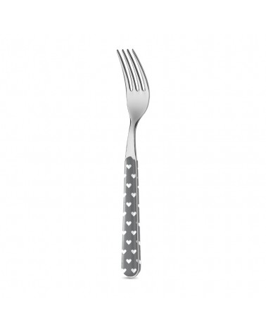 Neva Posateria Creativa - Cuoricini - Forchetta Tavola - grigio