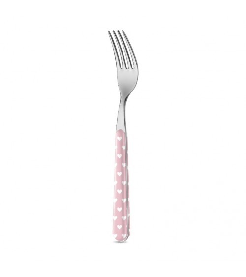 Neva Posateria Creativa - Cuoricini - Forchetta Tavola - rosa