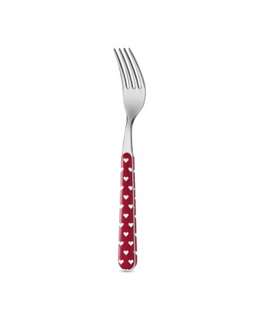 Neva Posateria Creativa - Cuoricini - Forchetta Tavola - rosso