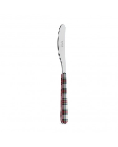 Butterstreichmesser - Weihnachts-Tartan-Besteck - Neva Posateria Creativa - Rot-Weiß