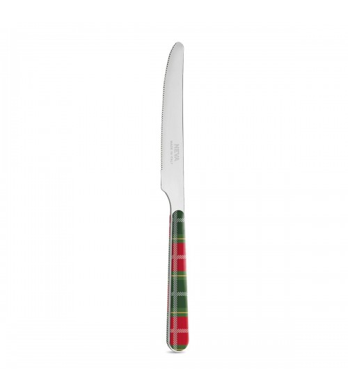 Obstmesser - Weihnachts-Tartan-Besteck - Neva Posateria Creativa - rot / grün