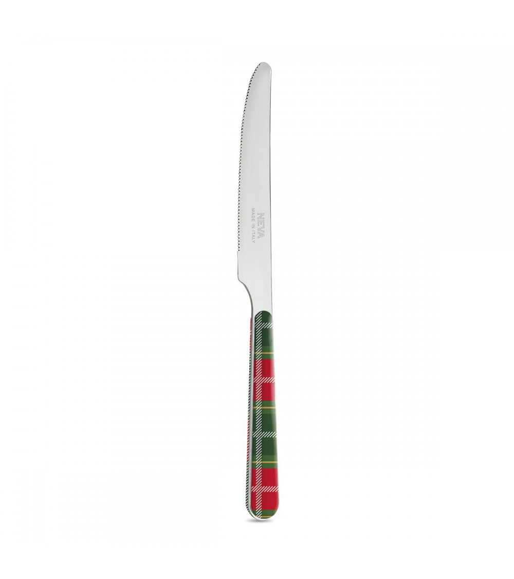 Obstmesser - Weihnachts-Tartan-Besteck - Neva Posateria Creativa - rot / grün