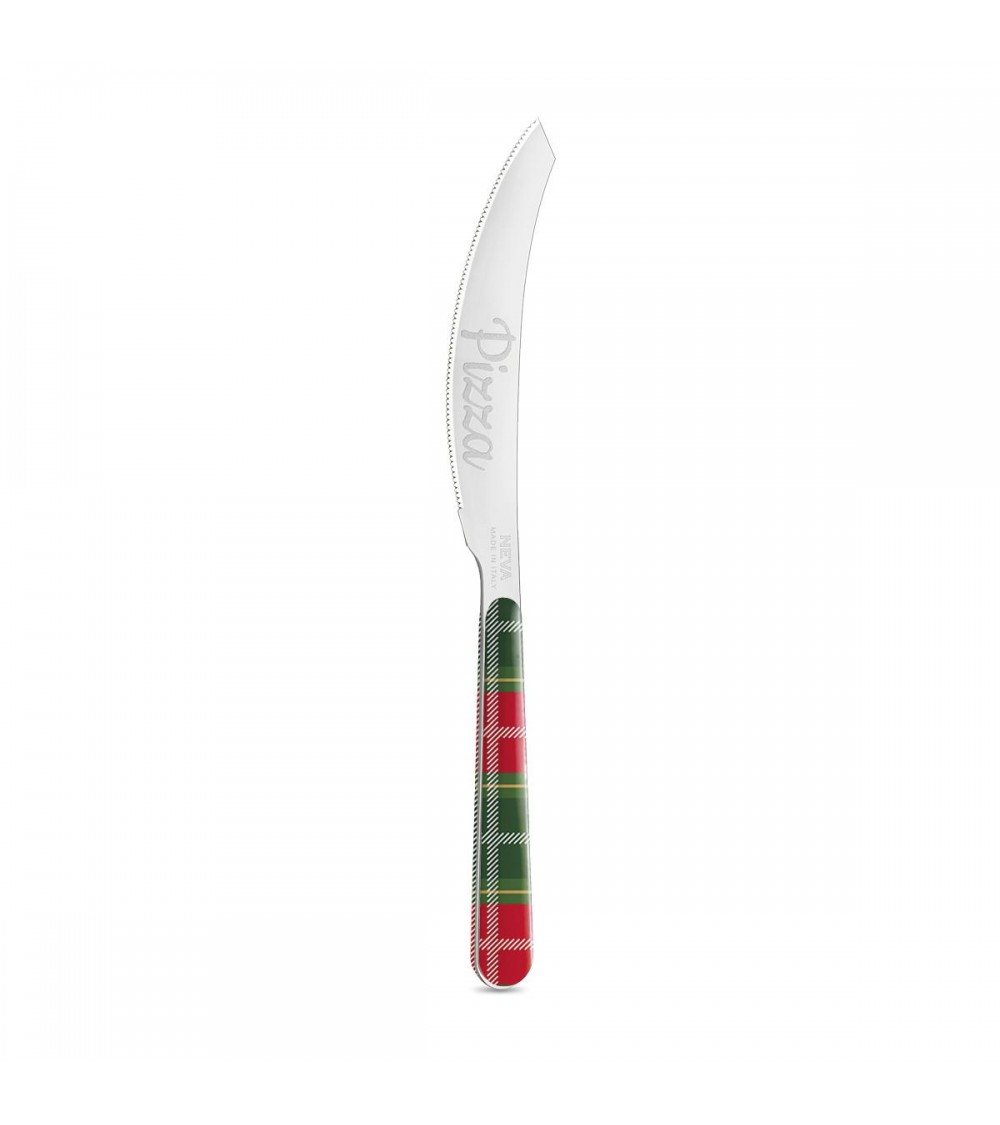 Pizzamesser - Weihnachts-Tartan-Besteck - Neva Posateria Creativa -