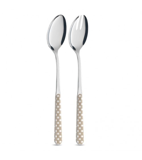 2 Piece Salad Set - Polka Dot Cutlery - Neva Posateria Creativa -