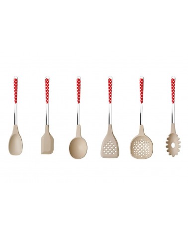 Set mit 6 Küchenkellen - Pois-Besteck - Neva Posateria Creativa -