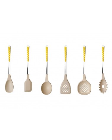 Ensemble de 6 louches de cuisine - Couverts Pois - Neva Posateria Creativa -