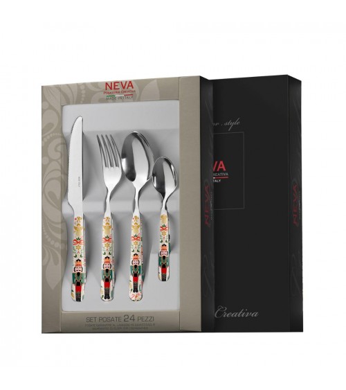 Weihnachtsbesteck: Nussknacker - Neva Posateria Creativa - Geschenkbox