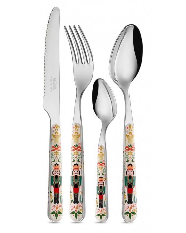 Couverts de Noël : Casse-Noisette - Neva Posateria Creativa - Coffret de 24 pièces pour six personnes