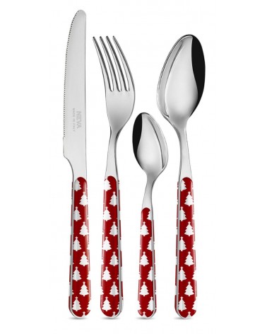 Arbres à Couverts de Noël - Neva Posateria Creativa - Set de 24 pièces pour six personnes