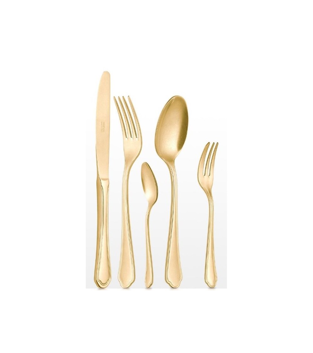 30 Piece Vintage Gold Stainless Steel Cutlery Set - Neva Posateria Creativa -