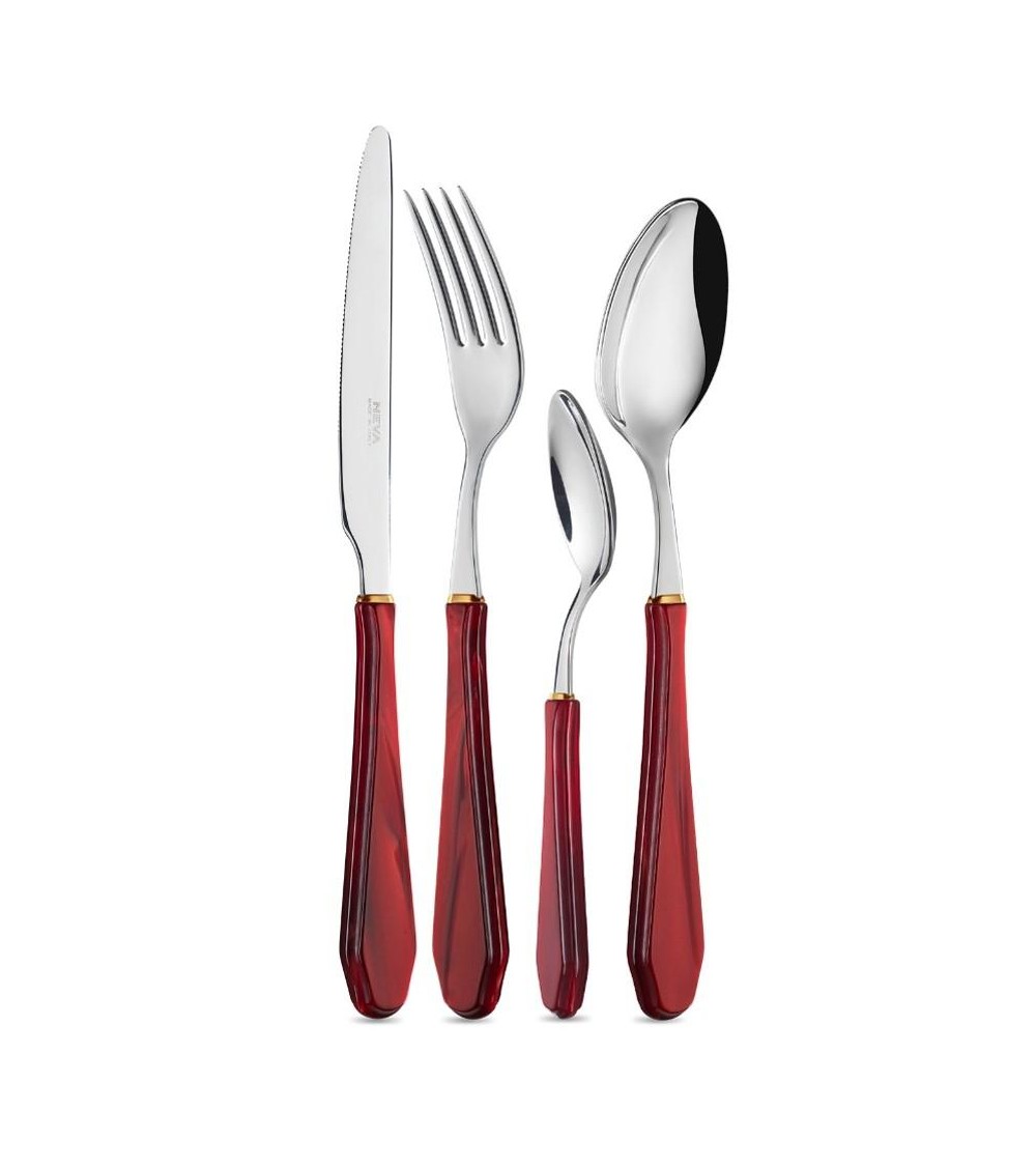 Set 24pz Posate Venezia Ghiera Oro - Neva Posateria Creativa - 