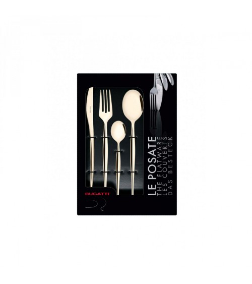 Natura Oro Champagne Lucido - Posate Acciaio Inox Bugatti - 