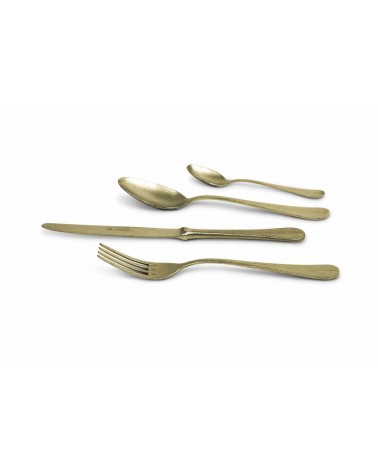 Norma Antico - Couverts en Inox 18/10 PVD Or Mat -