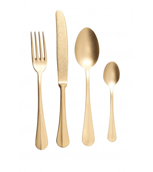 Norma Antico - Couverts en Inox 18/10 PVD Or Mat -