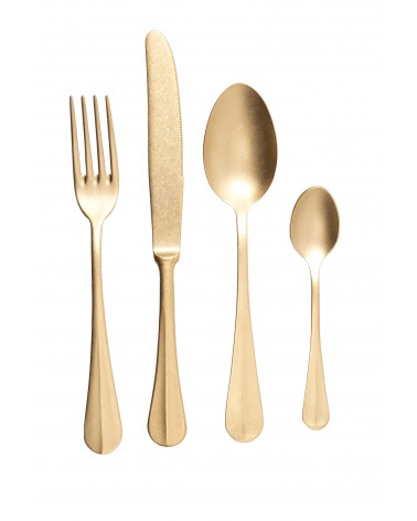 Norma Antico - Couverts en Inox 18/10 PVD Or Mat -