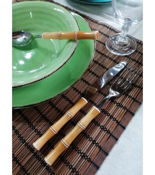 Bambus Neva Naturfarbe – 24-teiliges Besteckset
