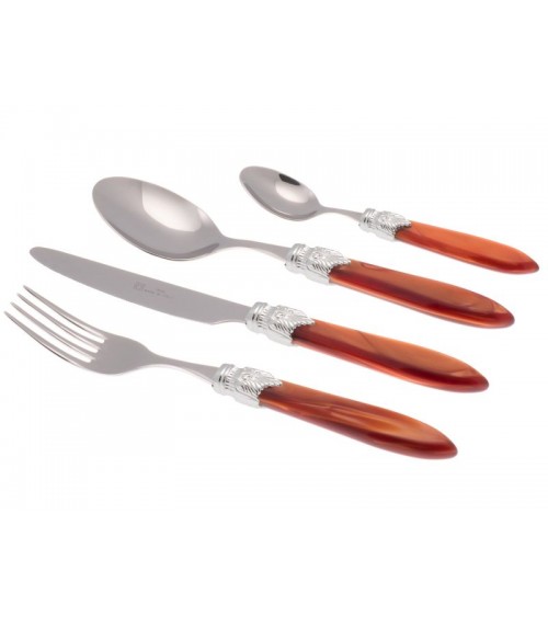 Farbiges 4-teiliges Besteckset von Laura Argento – Rivadossi Sandro – Perlorange
