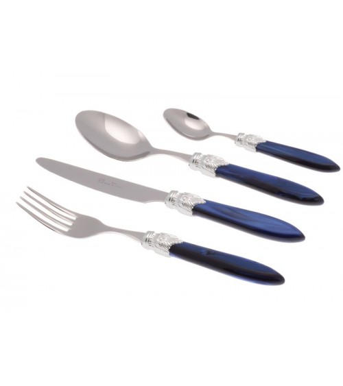 Laura Argento 4er-Set farbiges Besteck – Rivadossi Sandro – Perlmuttblau