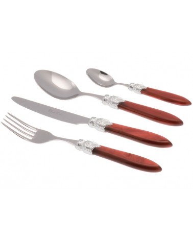Laura Argento 4er-Set farbiges Besteck – Rivadossi Sandro – Perlmuttrot