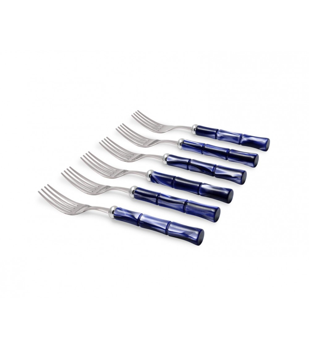 Fourchette de table en bambou avec manche effet nacre - Rivadossi Sandro -