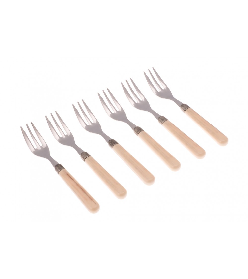 Ingwer-Kuchengabel - Farbiges Besteck Rivadossi Sandro - Beige