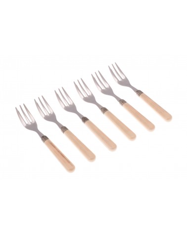 Fourchette à Gâteau au Gingembre - Couverts Colorés Rivadossi Sandro - beige