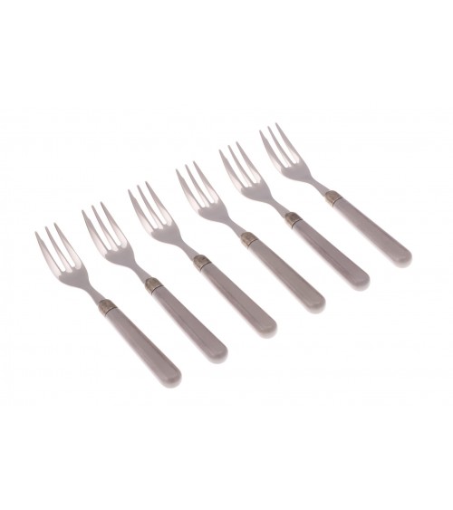 Fourchette à Gâteau au Gingembre - Couverts Colorés Rivadossi Sandro - gris clair