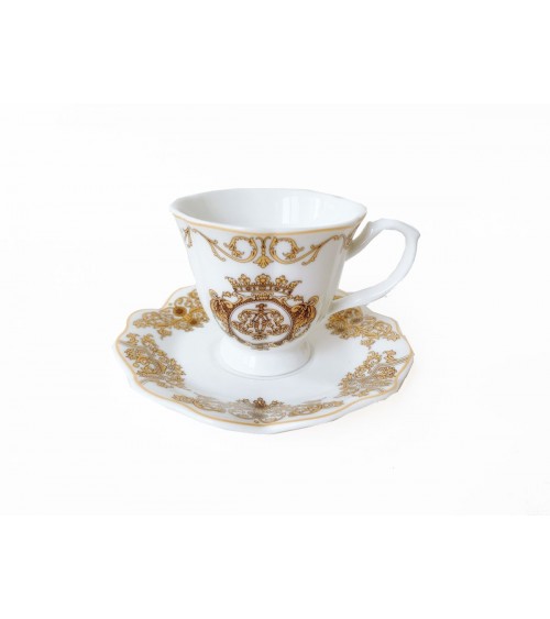 Service 6 PCs High Porzellan Kaffeetassen - Blanche Royal -