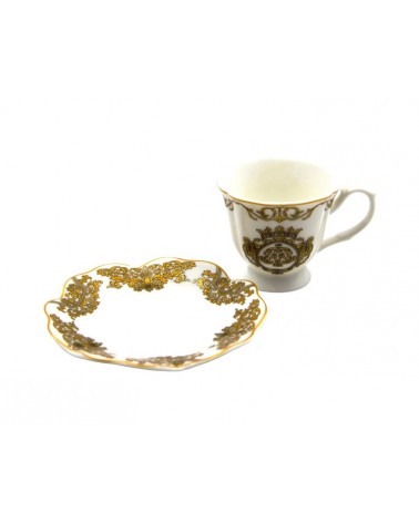 Service 6 PCs High Porzellan Kaffeetassen - Blanche Royal -